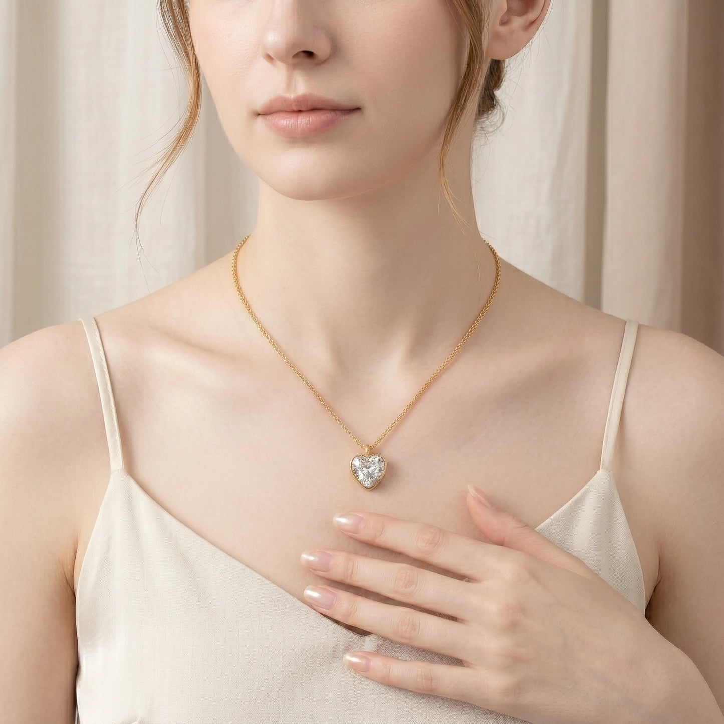 Crystal Glow Heart Necklace