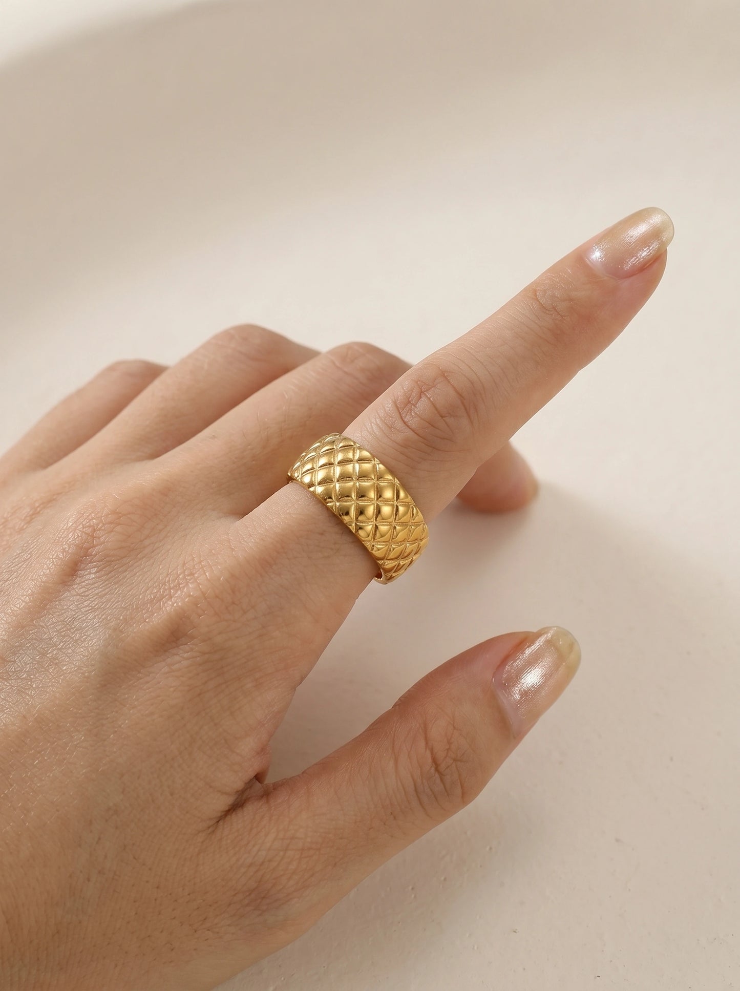 The Gilded Quilt Ring