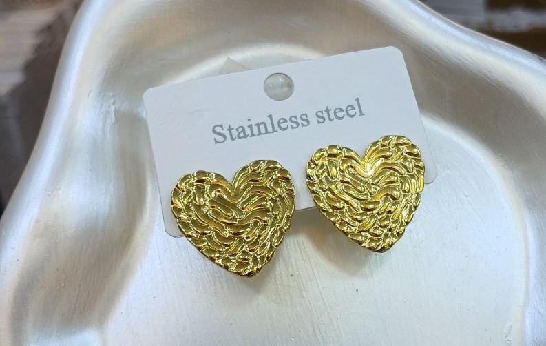 Golden heart Earrings