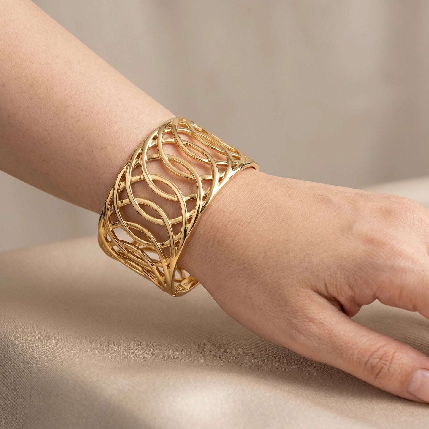 Concentric Wave Cage Bracelet