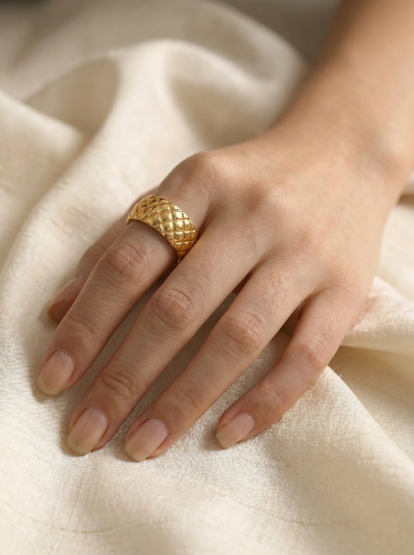 The Gilded Quilt Ring