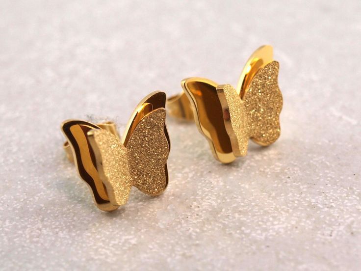 Golden Butterfly Earrings