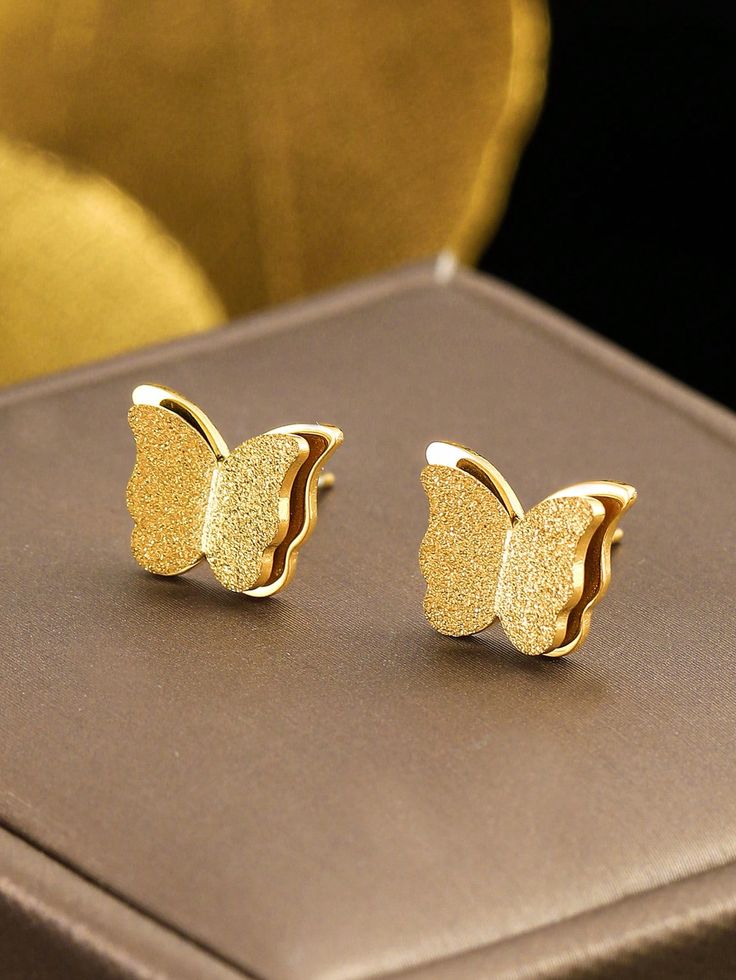 Golden Butterfly Earrings