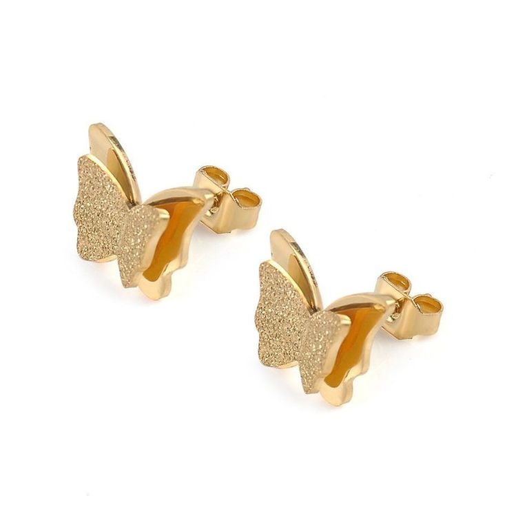 Golden Butterfly Earrings