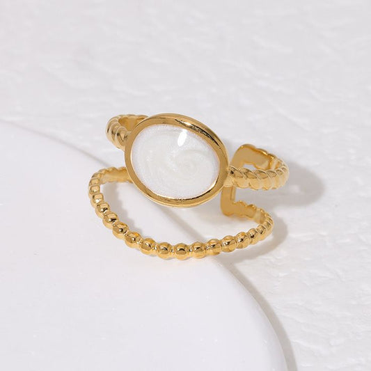 Multi-Row Wavy Cuff Ring