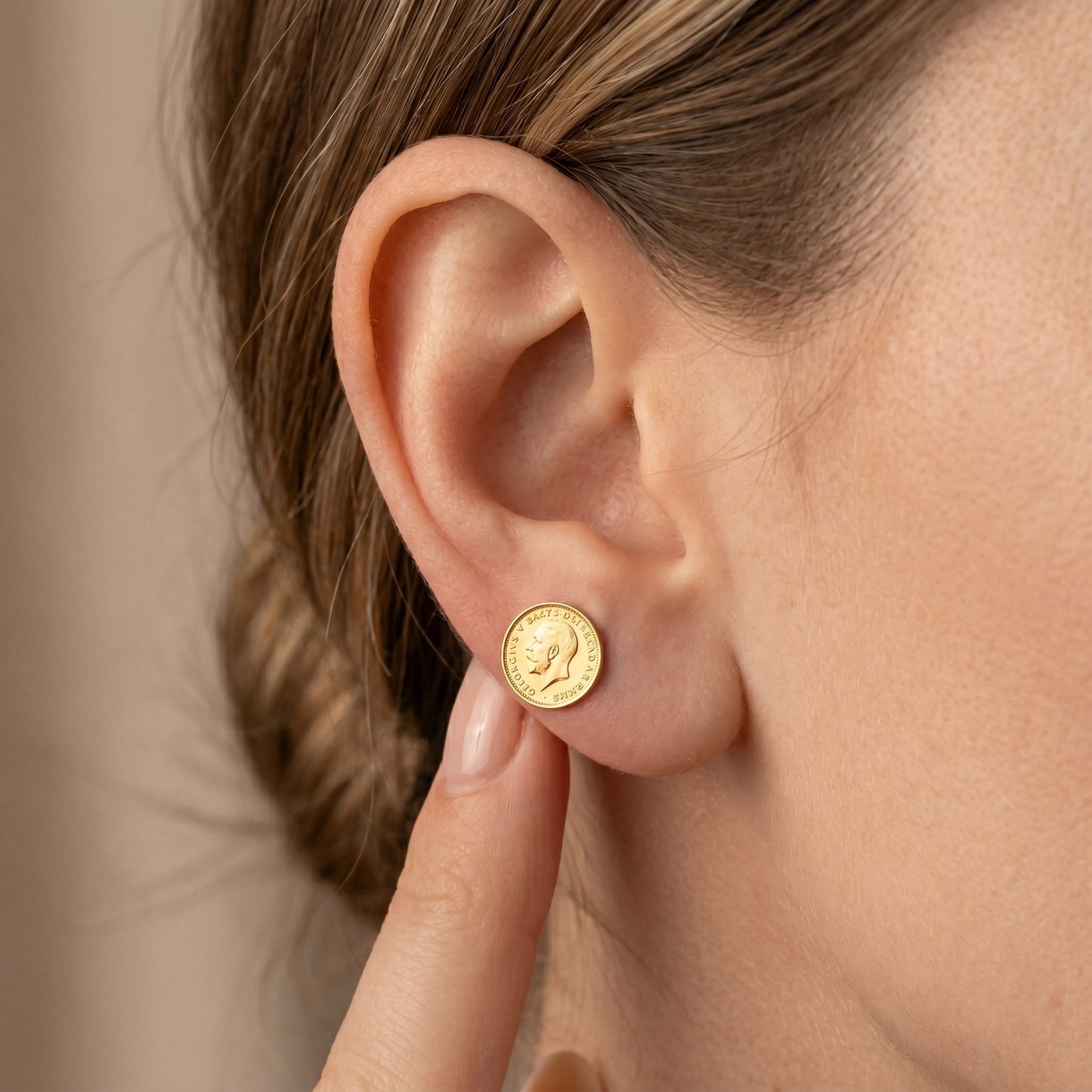 The Roman Sovereign Coin Earrings