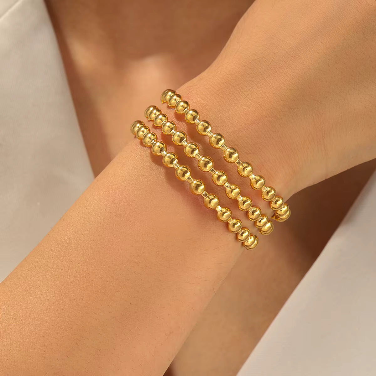 Triple-Layer Beaded Bracelet