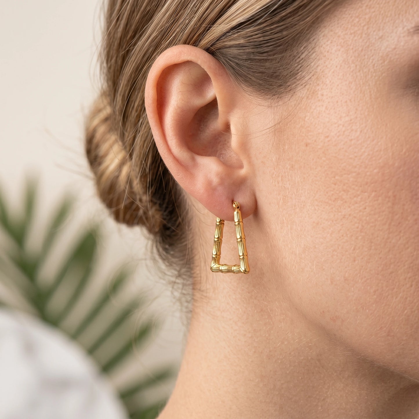 Tropicana Bamboo Triangle Earrings
