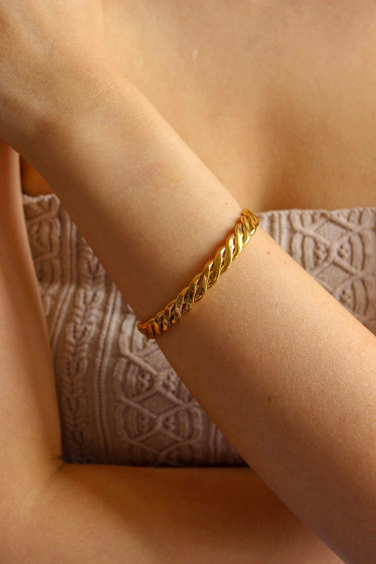 Woven Gold Bracelet