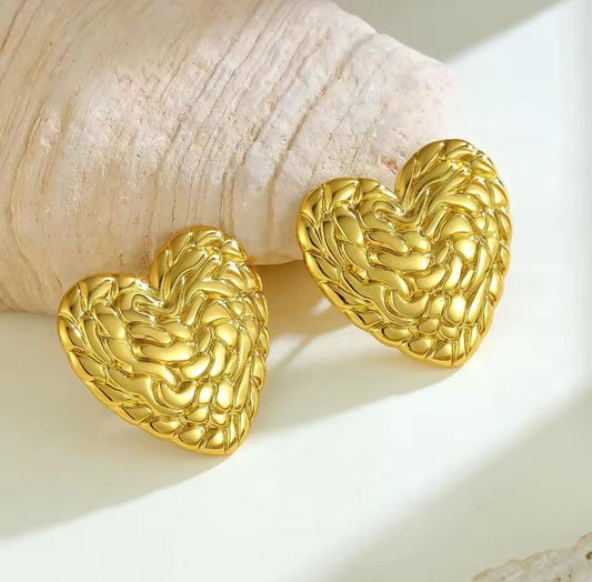 Golden heart Earrings